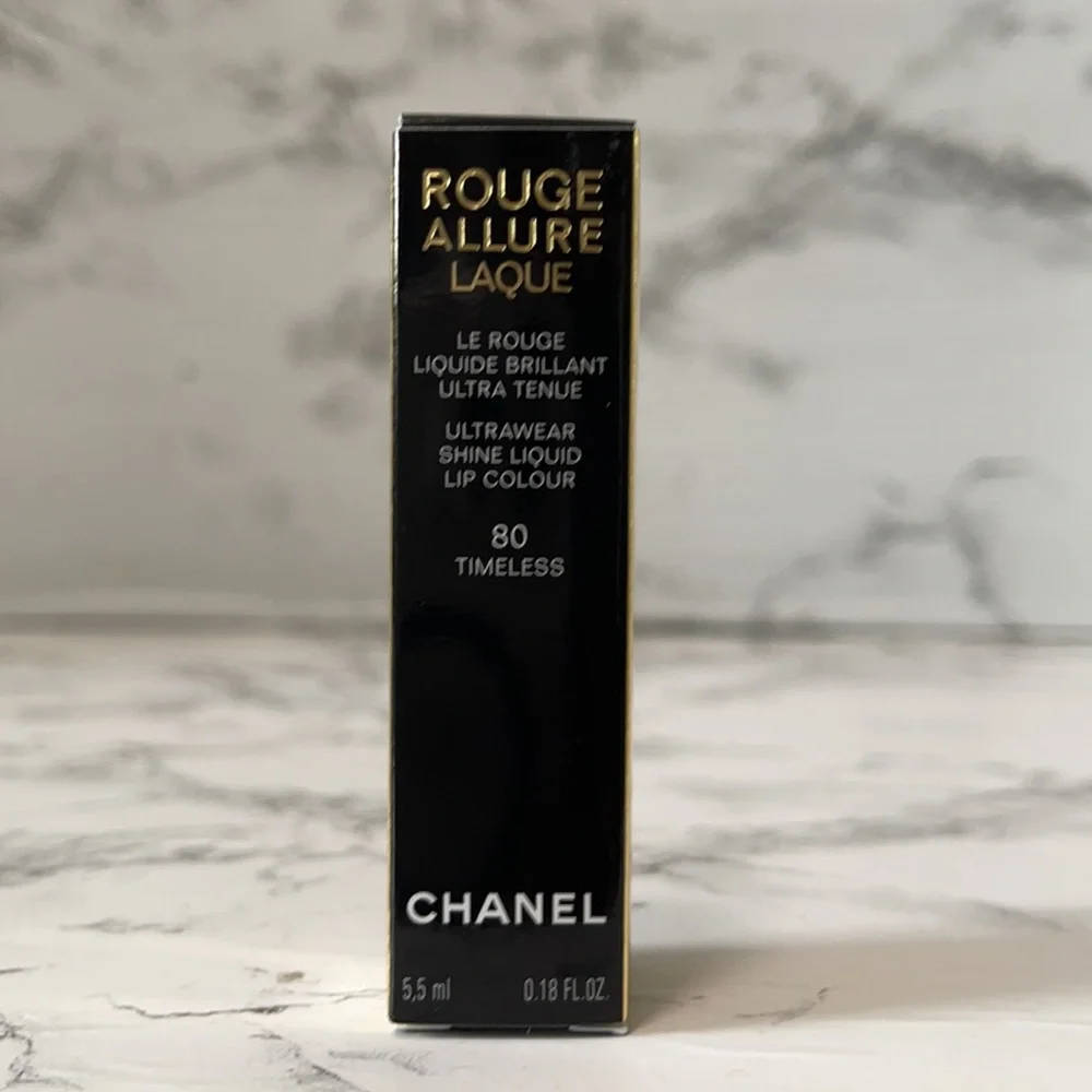 CHANEL ROUGE ALLURE LAQUE ULTRAWEAR SHINE LIQUID LIPSTICK  COLOR 80 TIMELESS - Picture 4 of 9